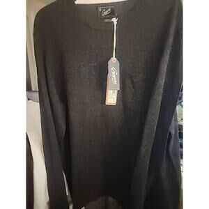 Grayers Men’s Linen Cotton Blend Crewneck Sweater NWT XL Excellent CR3 Charcoal